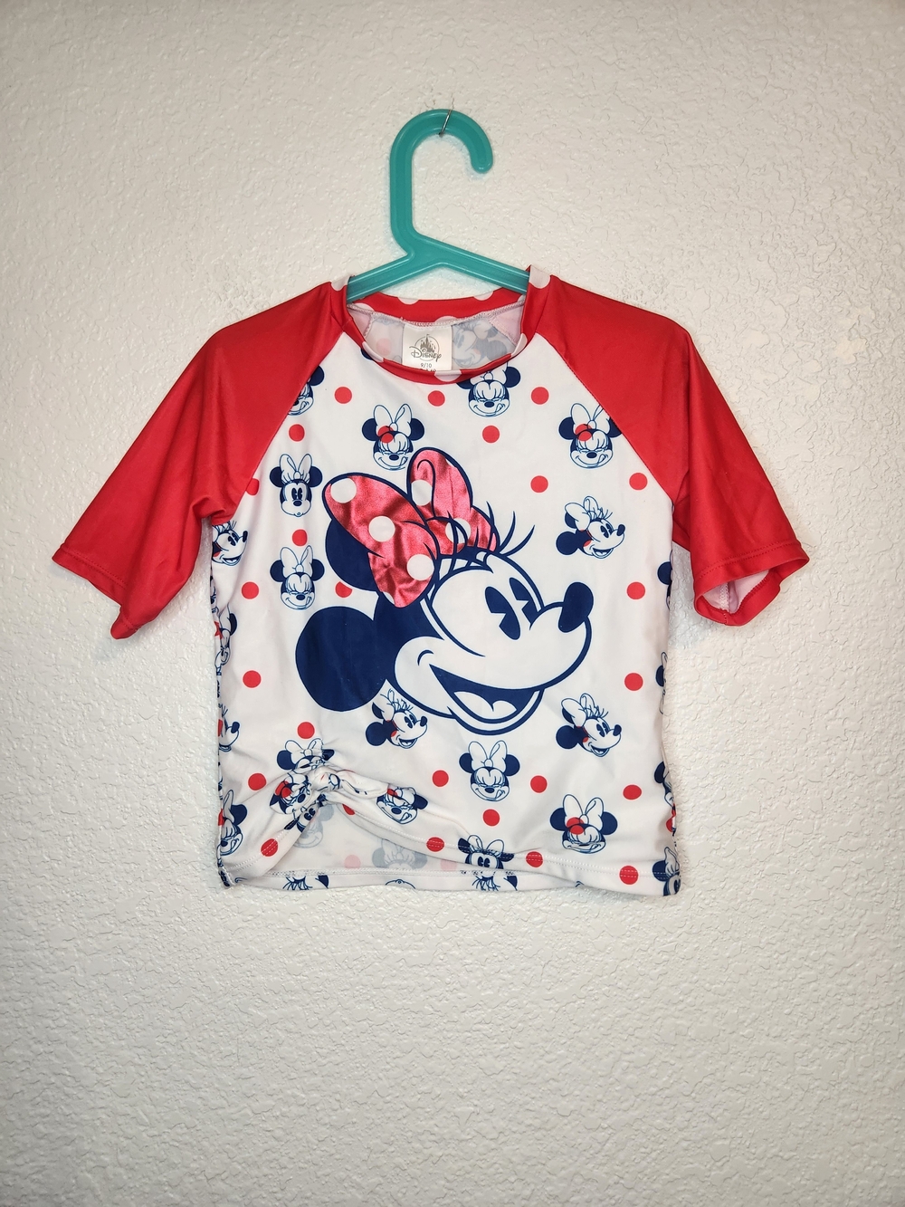 Disney store Minnie Mouse 50+ Swim Top Size Girl's 10 rash guard